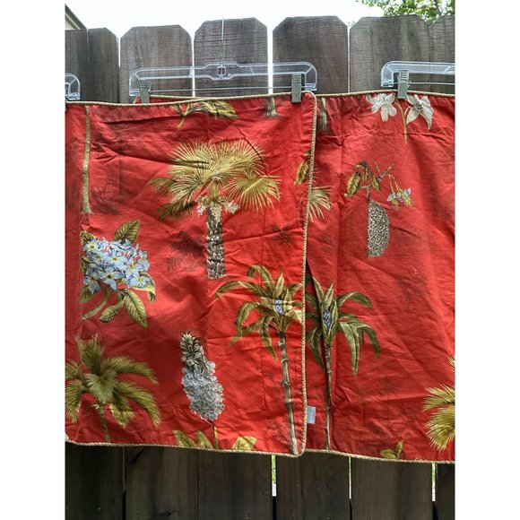 ECHO DESIGN TROPICAL FLOWERS PALMS SHAMS Lot of 2 Standard NWOT - Picture 5 of 5